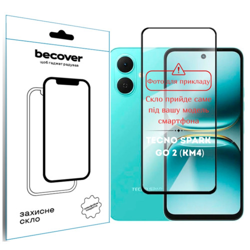 Скло захисне BeCover 10D Tecno Spark Go 2 (KM4) Black (714370) – BeCover