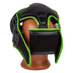 Боксерський шолом PowerPlay 3100 PU Чорно-зелений XL (PP_3100_XL_Black/Green)