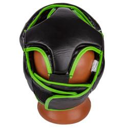 Боксерський шолом PowerPlay 3100 PU Чорно-зелений XS (PP_3100_XS_Black/Green)