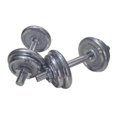 Гантель HSF з хромованим покриттям MD2503 - 2шт по 10 кг (пара) (К00024983)
