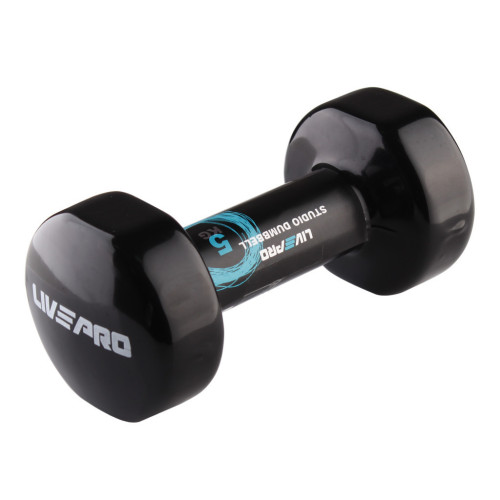Гантель LivePro Studio Dumbbell LP8076-5 вінілова 1шт чорний Уні 5кг (2020301080080) – LivePro