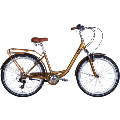 Велосипед Dorozhnik 26" LUX AM Vbr рама-17" бронзовий 2024 (OPS-D-26-276) – Dorozhnik