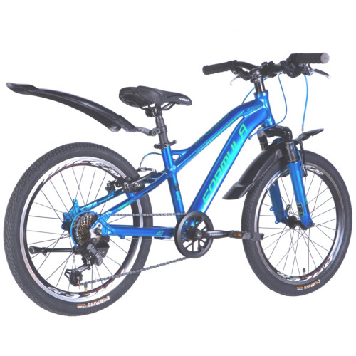 Велосипед Formula 20" BLACKWOOD Vbr FR рама-11" AL 2026 синій з зеленим (OPS-FR-20-107) – Formula (вид 2)