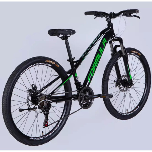 Велосипед Formula 26" BLACKWOOD DD FR рама-13" AL 2026 чорний з зеленим (OPS-FR-26-801) – Formula (вид 2)