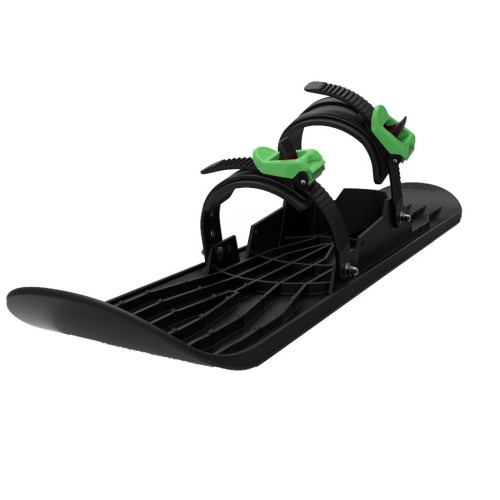 Санки Plastkon OneFoot Miniski Монолыжа черная с зеленым (49652) – Plastkon