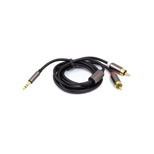 Кабель мультимедийный 3.5 mm Stereo Plug - 2*RCA, 1 m PowerPlant (CA912834) – PowerPlant