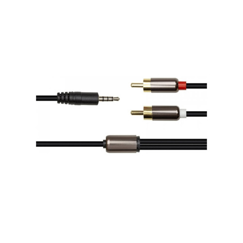 Кабель мультимедийный 3.5 mm Stereo Plug - 2*RCA, 1 m PowerPlant (CA912834) – PowerPlant (вид 1)