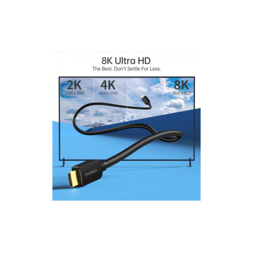 Кабель мультимедийный HDMI to HDMI 2.0m V.2.1 8K 60Hz HDR10 HLG 48Gbps YUV 444 Choetech (XHH-TP20) – Choetech (вид 1)