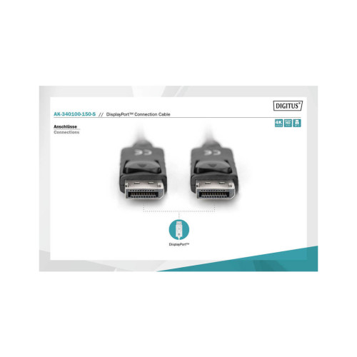 Кабель мультимедийный Display Port to Display Port 15.0m ASSMANN Digitus (AK-340100-150-S) – DIGITUS (вид 2)