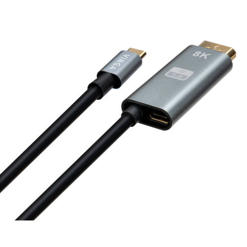 Кабель мультимедійний USB-C to DisplayPort 1.5m v1.4 8K60Hz PD 100W port Vinga (VCPVCCD1415PD) – Vinga (вид 1)