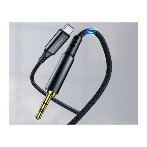 Кабель мультимедійний AUX USB-C to TRS Audio 3.5mm M/M DAC Chip 96kHz 1.0m black Choetech (AUX006) – Choetech (вид 2)
