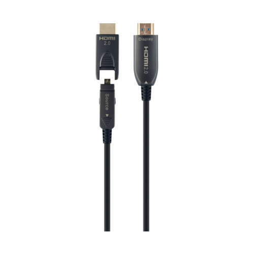 Кабель мультимедийный HDMI to HDMI 30.0m AOC V.2.0, 4K 60Hz Gold Cablexpert (CCBP-HDMID-AOC-30M) – Cablexpert