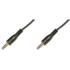 Кабель мультимедійний Jack 3.5mm M/Jack 3.5mm M 1.5m Digitus (AK-510100-015-S)