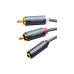Кабель мультимедийный AUX 3.5mm TRS to RCAx2 M/M 1.0m AV102 Grey Ugreen (10588) – UGREEN
