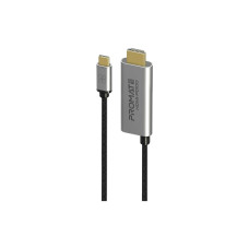 Кабель мультимедійний USB-C to HDMI hdmi-pd100.grey Promate (hdmi-pd100.grey)