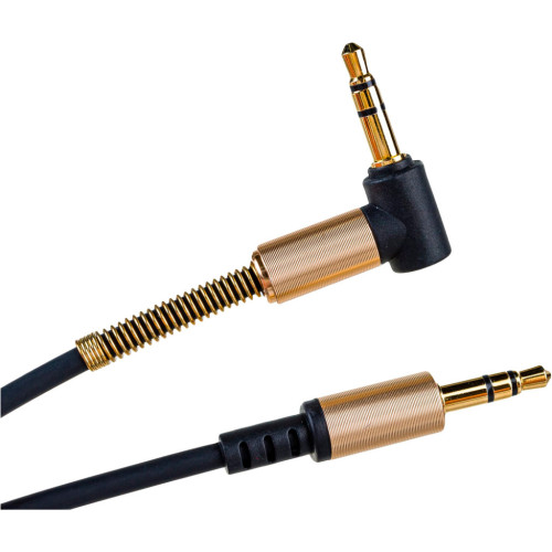 Кабель мультимедийный 3.5mm M to 3.5mm M 1.0m 90° corner Black HOCO (6957531025665) – HOCO (вид 1)