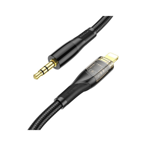 Кабель мультимедийный Lightning to 3.5mm M 1.0m black Black HOCO (6931474791153) – HOCO (вид 1)