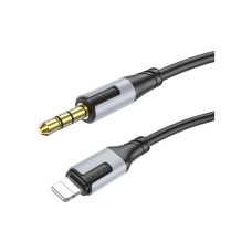 Кабель мультимедийный Lightning to 3.5mm M 1.0m black BOROFONE (6941991108327)