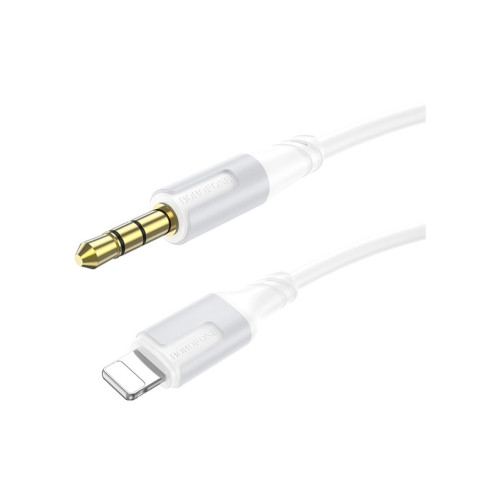 Кабель мультимедийный Lightning to 3.5mm M 1.0m white BOROFONE (6941991108570) – BOROFONE