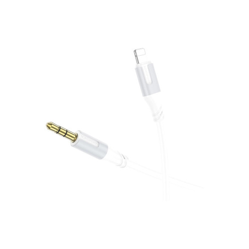 Кабель мультимедийный Lightning to 3.5mm M 1.0m white BOROFONE (6941991108570) – BOROFONE (вид 1)