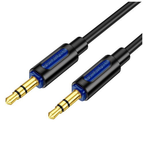 Кабель мультимедийный 3.5mm M to 3.5mm M 1.0m silicone black BOROFONE (6941991114373) – BOROFONE (вид 2)