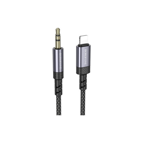 Кабель мультимедийный Lightning to 3.5mm M 1.0m grey BOROFONE (6941991118975) – BOROFONE