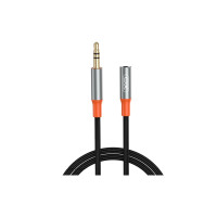 Кабель мультимедийный 3.5mm M to 3.5mm F 1.0m black XO (NB-R269A.black)