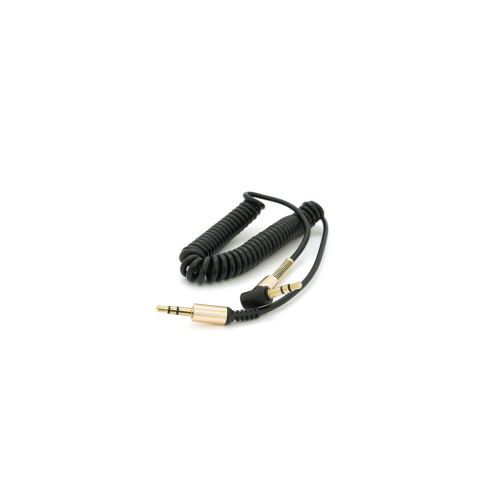 Кабель мультимедійний 3.5mm M to 3.5mm M 1.5m 90° corner black Voltronic (YT-AUXSGJ(M)/(M)-1.5-B) – Voltronic