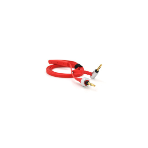 Кабель мультимедийный 3.5mm M to 3.5mm M 1.0m flat red Voltronic (YT-AUXSY(M)/(M)-1-R) – Voltronic