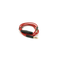 Кабель мультимедийный 3.5mm M to 3.5mm M 1.0m + microphone red Voltronic (ZDL-AUXcM/1.0m)