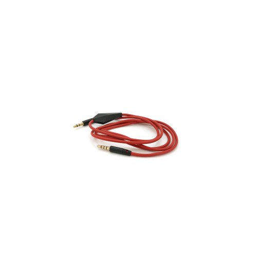 Кабель мультимедійний 3.5mm M to 3.5mm M 1.0m + microphone red Voltronic (ZDL-AUXcM/1.0m) – Voltronic (вид 1)