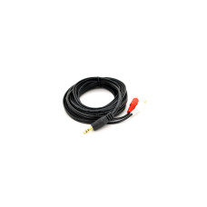 Кабель мультимедійний 3.5mm M to 2xRCA M 1.5m black Voltronic (YT-3.5(M)/2хRCA(M)-1.5Cu)