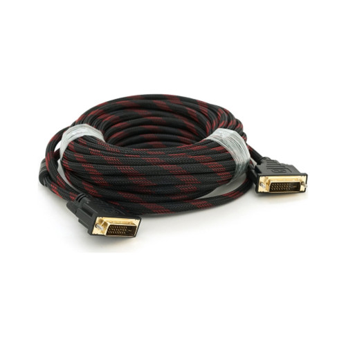 Кабель мультимедійний DVI M to DVI M 10.0m 24+1pin black/red Merlion (YT-DVI(M)/(M)NY/RD-10m) – Merlion (вид 1)