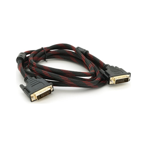 Кабель мультимедійний DVI M to DVI M 3.0m 24+1pin black/red Merlion (YT-DVI(M)/(M)NY/RD-3.0m) – Merlion