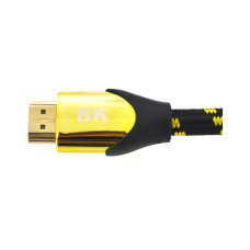 Кабель мультимедийный HDMI M to HDMI M 1.5m V2.1 8K60Hz 4K120Hz black/gold Ritar (YT-HDMI(M)/(M)V2.1-1.5m/19948)