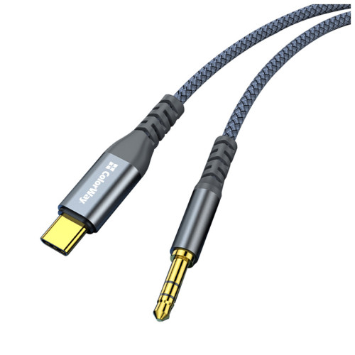 Кабель мультимедийный USB-C to 3.5mm M 1.2m gray ColorWay (CW-CBPDJ071-G) – ColorWay (вид 2)