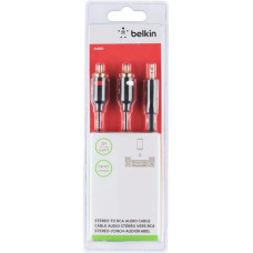 Кабель мультимедійний 3.5mm M to 2xRCA M 2.0m Belkin (F3Y116BT2M)