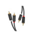 Кабель мультимедійний 2xRCA M to 2xRCA M 1.0m AV104 black Ugreen (30747) – UGREEN