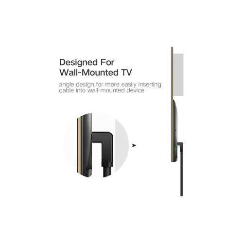Кабель мультимедійний HDMI M to HDMI M 1.0m 90° corner HD103 black Ugreen (10172) – UGREEN (вид 2)