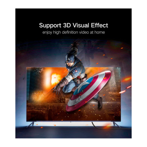 Кабель мультимедійний HDMI M to HDMI M 10.0m HD104 black Ugreen (10110) – UGREEN (вид 2)