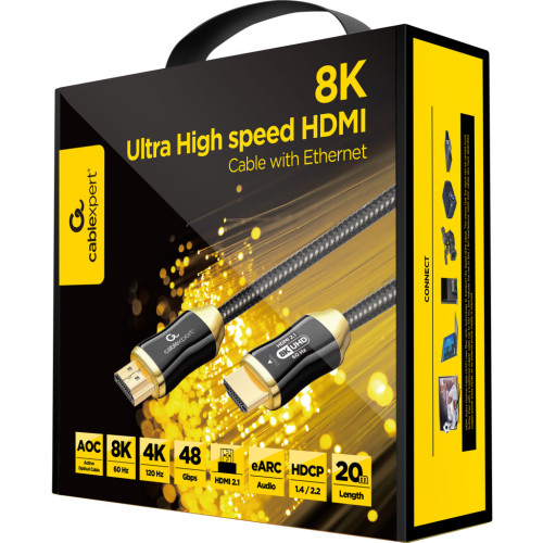 Кабель мультимедийный HDMI M to HDMI M 25.0m V2.1 8K60Hz optical Cablexpert (CCBP-HDMI8K-AOC-25M-EU) – Cablexpert (вид 2)