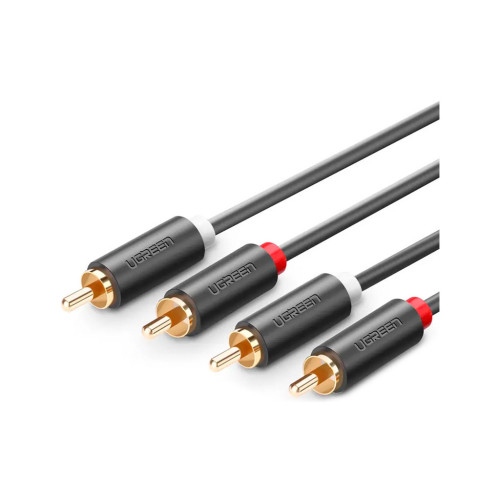 Кабель мультимедийный 2xRCA M to 2xRCA M 2.0m AV104 black Ugreen (10518) – UGREEN (вид 2)