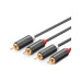 Кабель мультимедийный 2xRCA M to 2xRCA M 2.0m AV104 black Ugreen (10518) – UGREEN (вид 2)