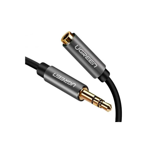 Кабель мультимедийный 3.5mm M to 3.5mm F 1.0m AV118 gray Ugreen (10592) – UGREEN (вид 1)
