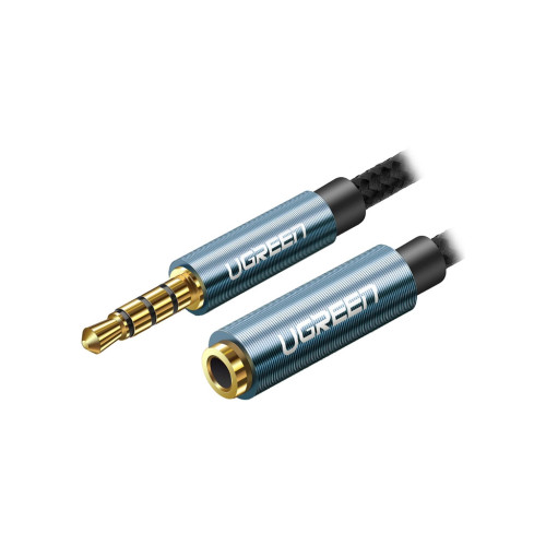 Кабель мультимедійний 3.5mm M to 3.5mm F 2.0m AV118 blue Ugreen (40675) – UGREEN