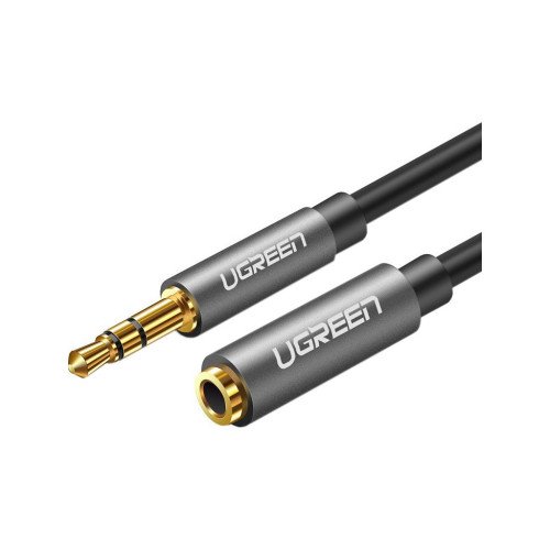 Кабель мультимедийный 3.5mm M to 3.5mm F 2.0m AV118 gray Ugreen (10594) – UGREEN