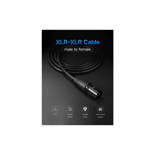 Кабель мультимедійний XLR M to XLR F 3.0m AV130 black Ugreen (20711) – UGREEN (вид 2)