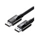 Кабель мультимедийный DisplayPort M to DisplayPort M 1.5m V1.4 braided DP114 black Ugreen (80391)