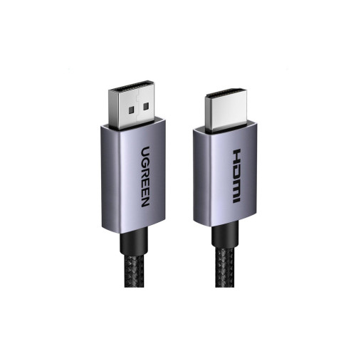 Кабель мультимедійний DisplayPort M to HDMI M 2.0m V2.0 4K30Hz DP125 black Ugreen (35842) – UGREEN (вид 1)