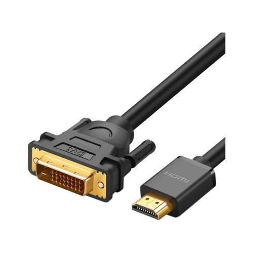 Кабель мультимедійний HDMI M to DVI M 1.0m HD106 black Ugreen (30116) – UGREEN